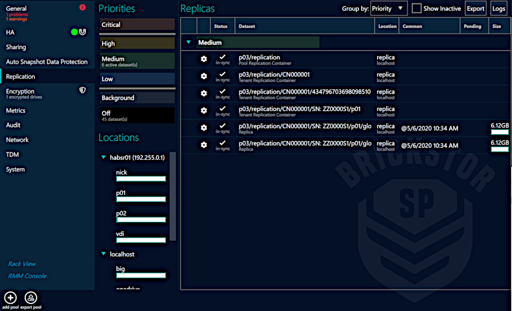 re replication details page