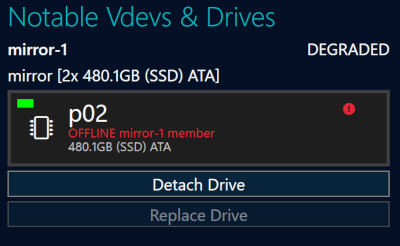 po notable vdevs and drives