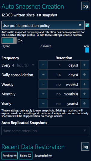 re auto snapshot creation