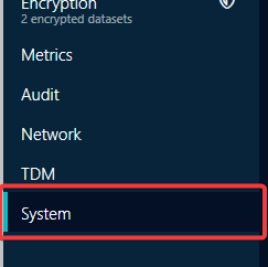 Navigate to the Systems Tab
