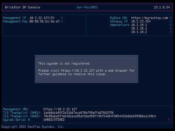This System is not Registered