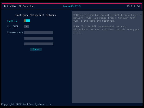 Use DHCP for Configure Management Network