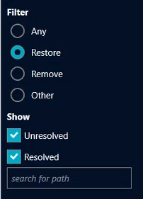 Bulk Restore Filters