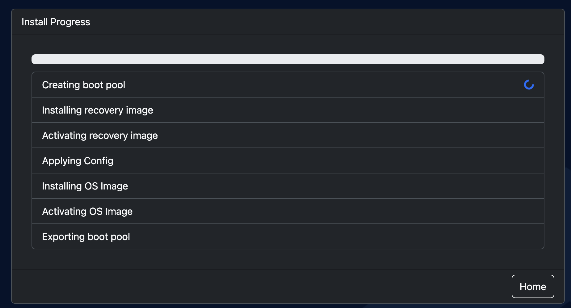 Installation Progress Bar