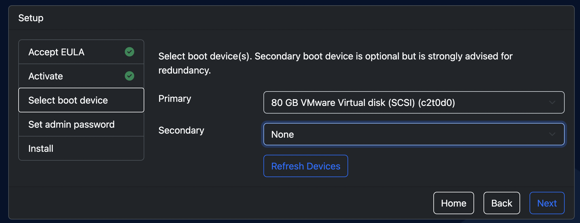 Select Boot Device