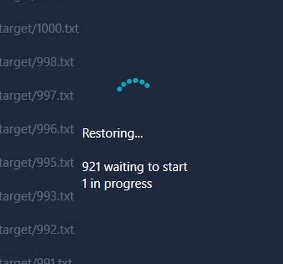Bulk Recovery Progress Wheel