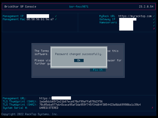 Successful Password Change