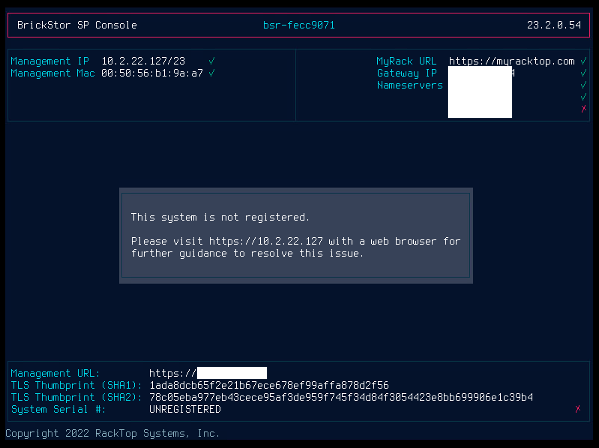 System is Not Registered