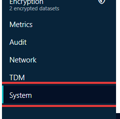 Navigate to the Systems Tab