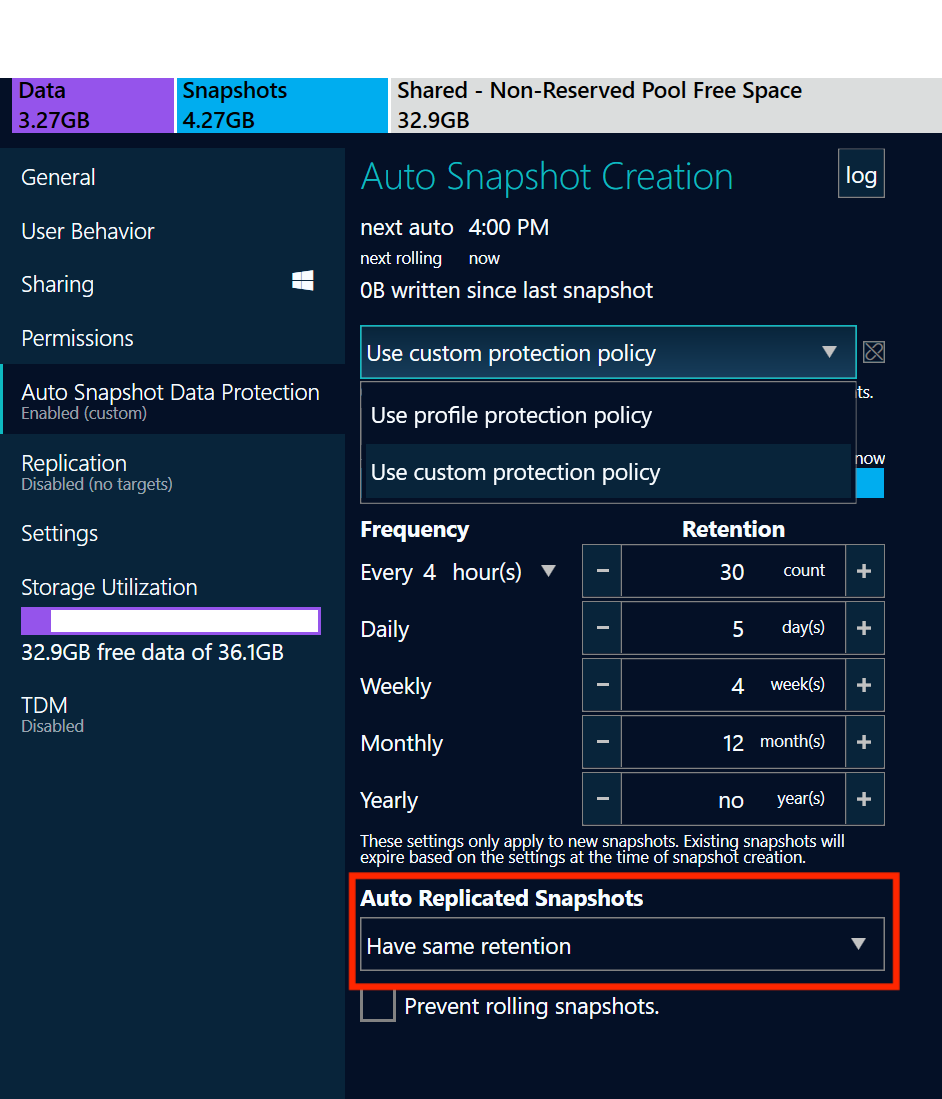 Auto Snapshot Creation