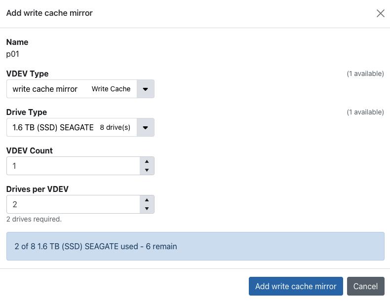 add write cache mirror flyout