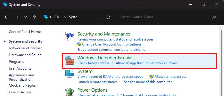 windows defender firewall