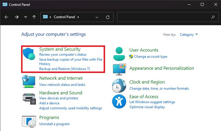 windows system and security