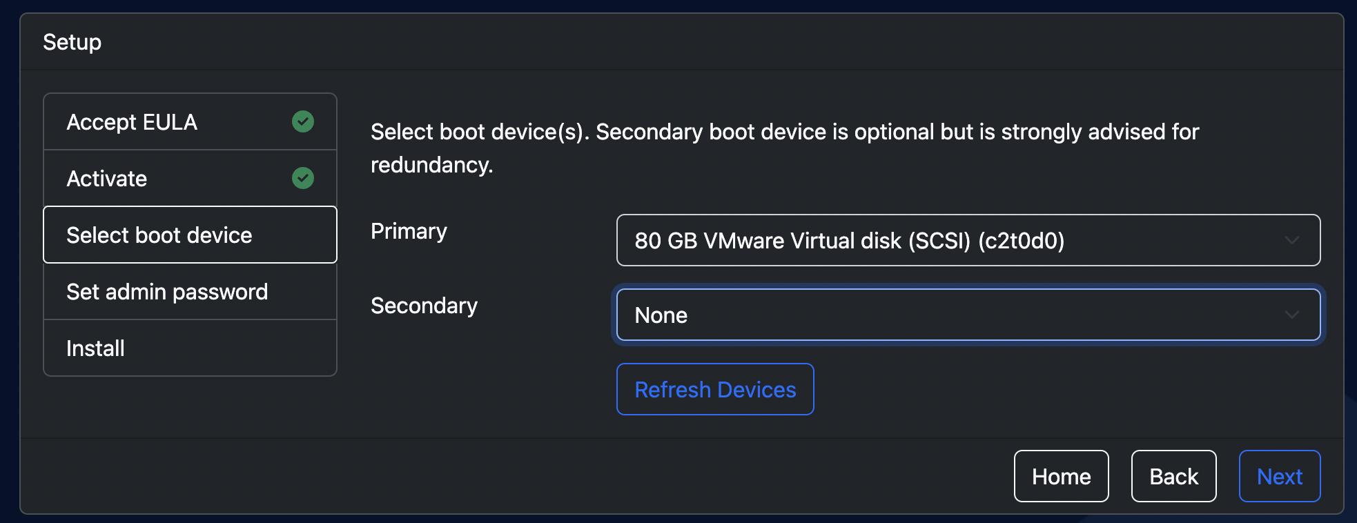 Select Boot Device