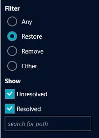 Bulk Restore Filters
