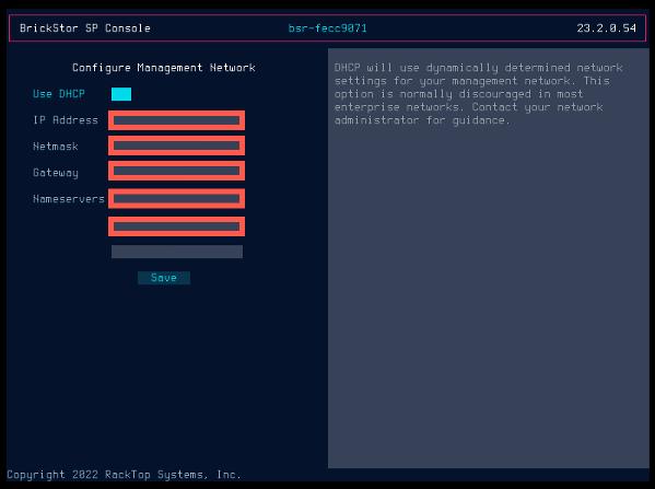 Configure Management Network