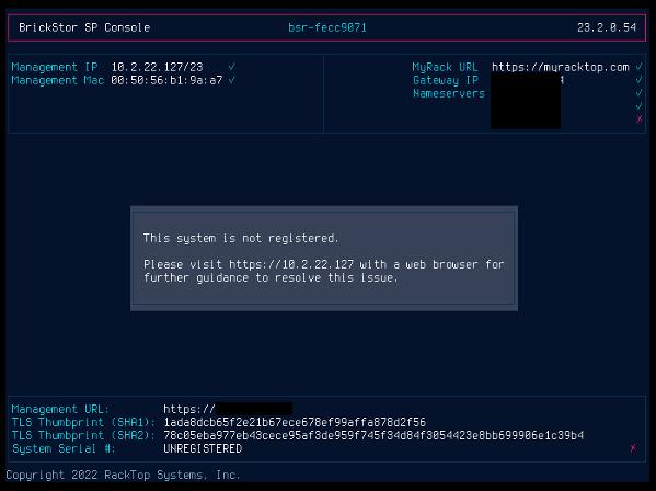 System is Not Registered