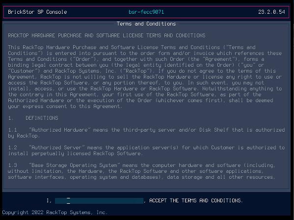 Accept RackTop Terms and Conditions
