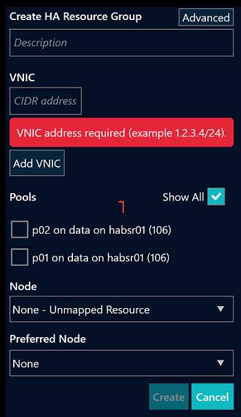 ha create resource group