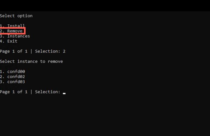 Removing confd instances.
