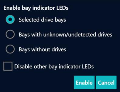 myr enable bay indicator leds