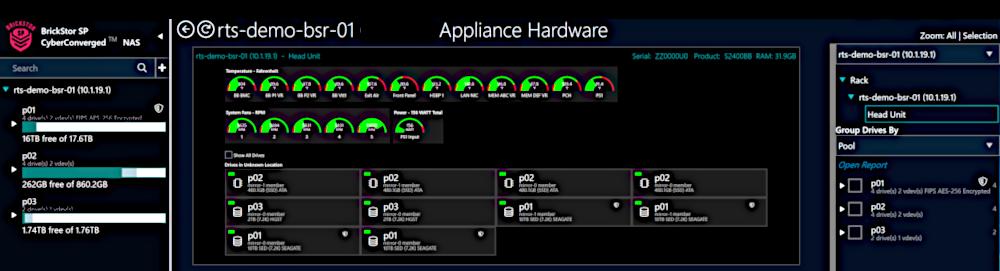 myr rack view interface