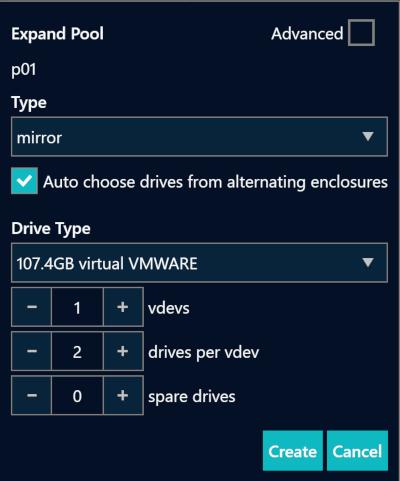 po expand pool dialog