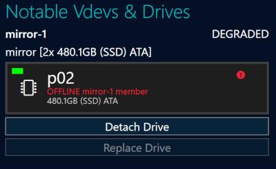 po notable vdevs and drives