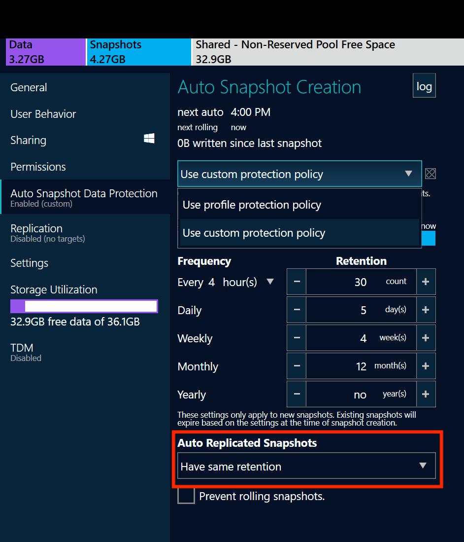 Auto Snapshot Creation