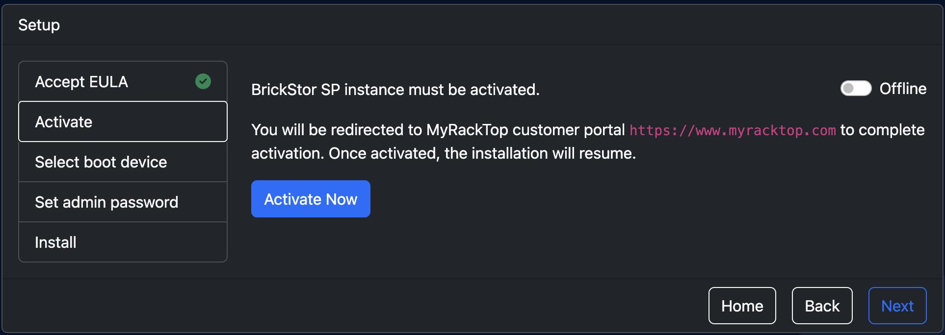 Activate product online