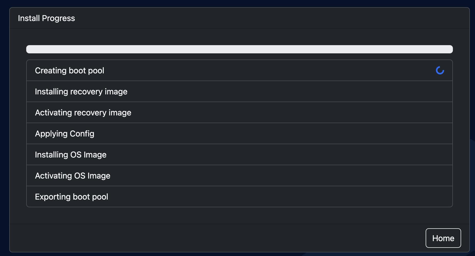Installation Progress Bar